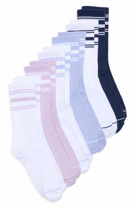 90 DEGREE BY REFLEX 6-Pack Ribbed Crew Socks