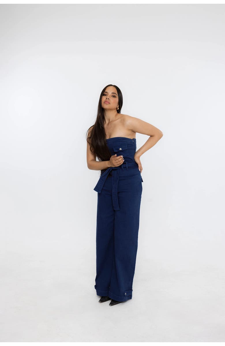 Rudes Denim The Athena Jumpsuit, Alternate, color, Royal Blue