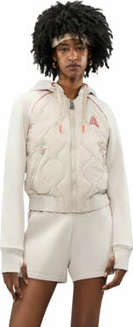 Alpenhaus Women's Sorlin Hybrid Insulated Bomber Jacket with Removable Hood