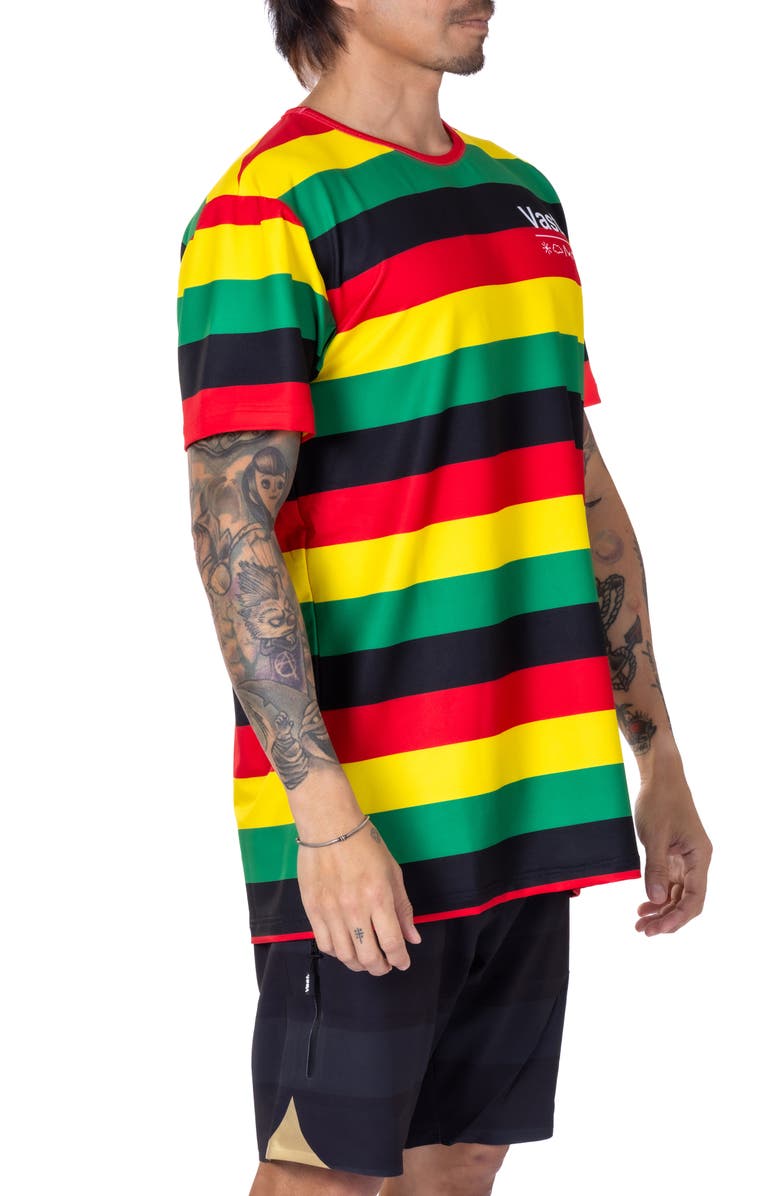 VAST Stripe Aqua Terra Performance T-Shirt, Alternate, color, 