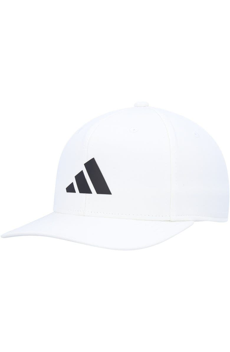 adidas Men's adidas White 3-Bar AEROREADY Snapback Hat, Main, color, 