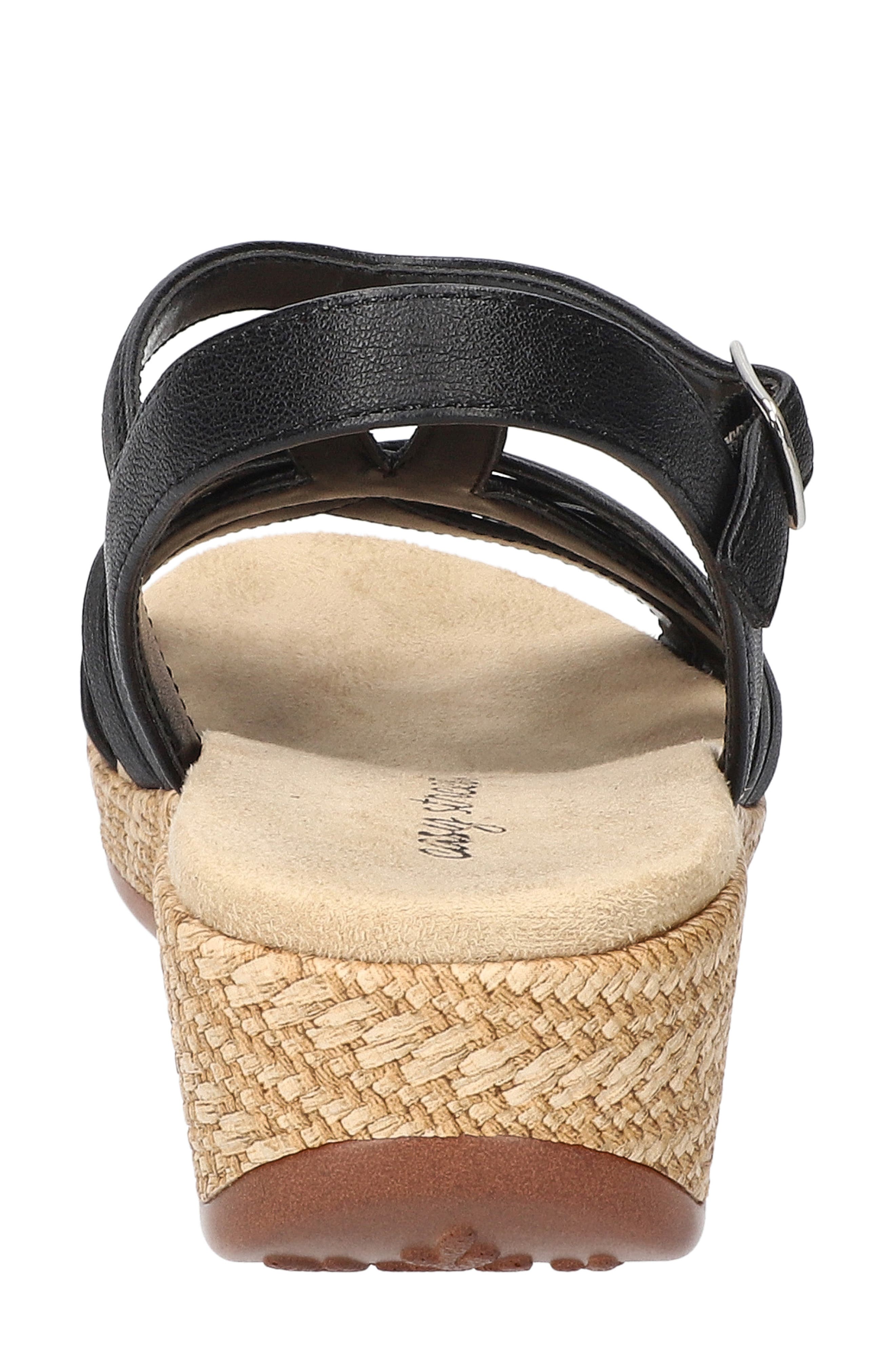 EASY STREET Lua Wedge Sandal, Alternate, color, Black