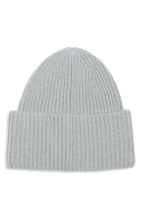 Acne Studios Pansy Face Patch Wool & Yak Hair Blend Beanie In Blue