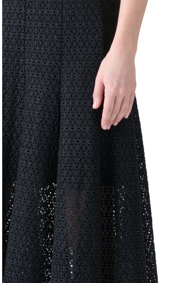 Daisy Guipure Ballet Maxi Dress, Alternate, color, BLACK