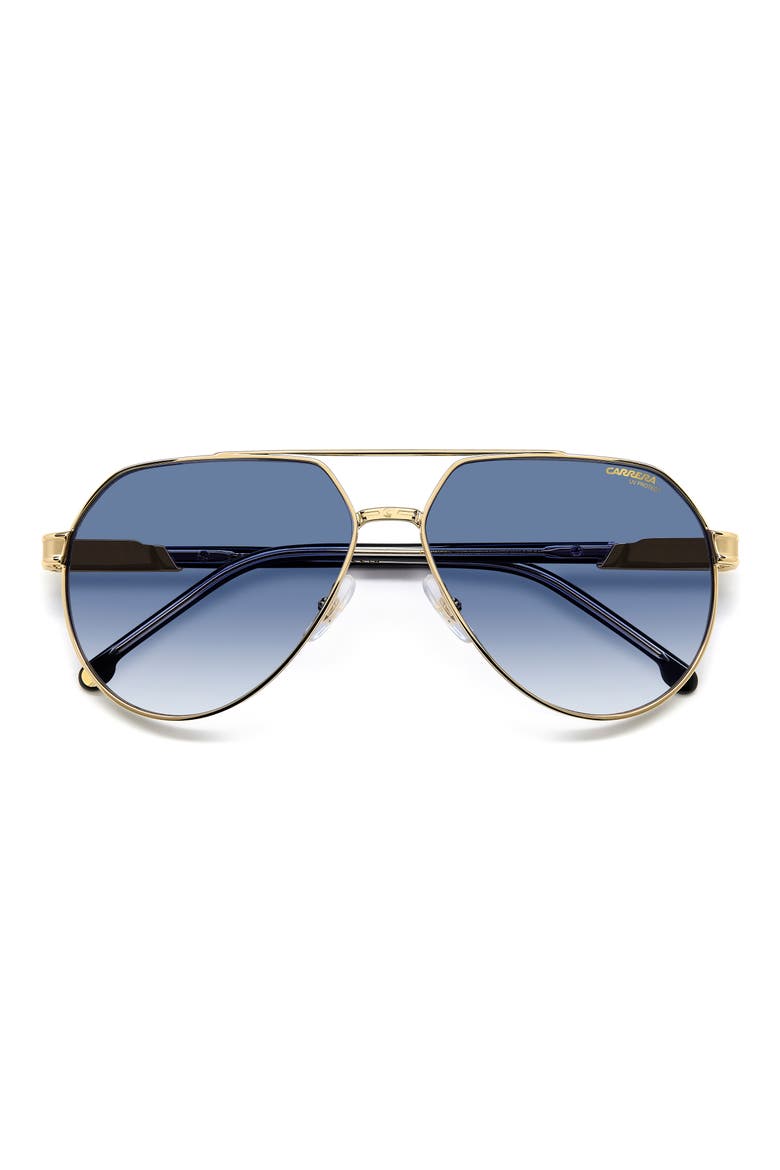 Victory 62mm Gradient Aviator Sunglasses, Alternate, color, GOLD/ BLUE SHADED