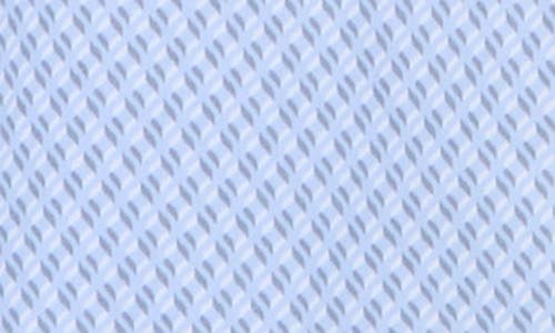Nordstrom Rack Short Sleeve Cotton Poplin Button-up Shirt In Blue- White Raindrop