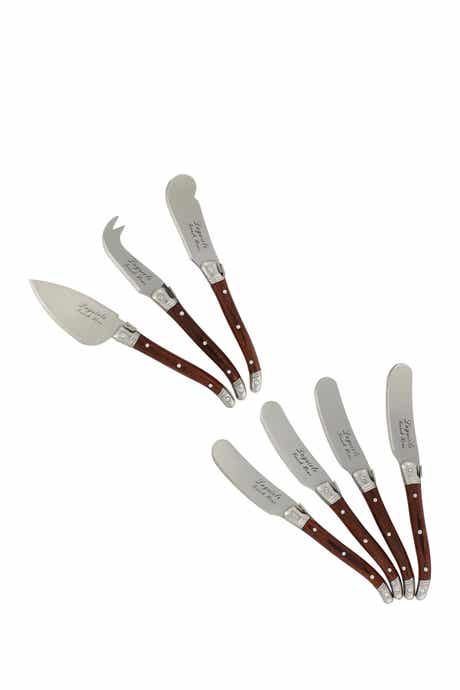 FRENCH HOME 7-Piece Laguiole Pakkawood Cheese Set