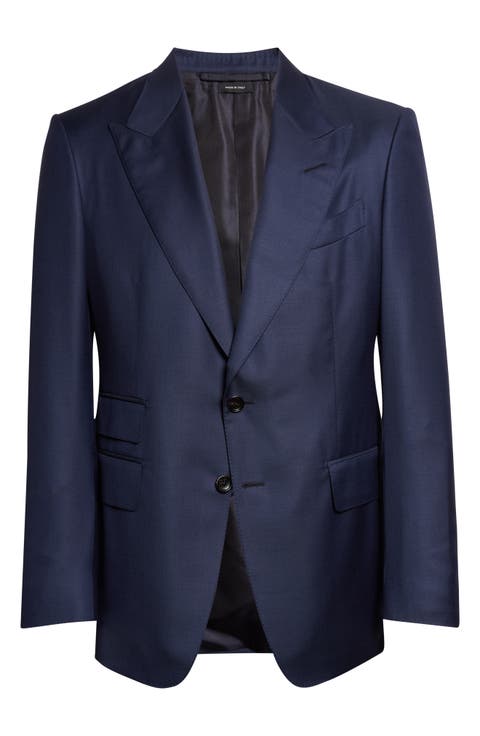 Shelton Wool Sharkskin Suit Jacket