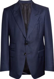 TOM FORD Shelton Wool Sharkskin Suit Jacket