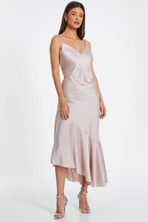 Quiz Satin V Neck Maxi Dress