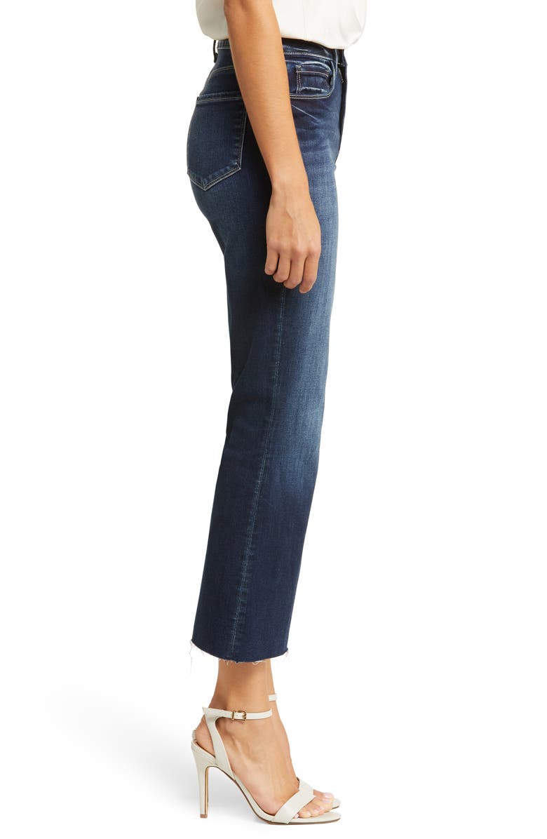 L'AGENCE Kendra Raw Hem Flare Crop Jeans, Alternate, color, Columbia
