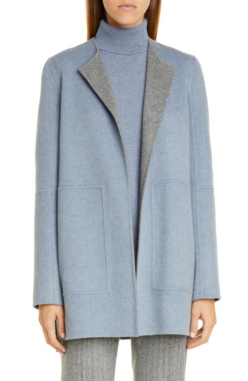 Lafayette 148 New York Rowena Reversible Double Face Jacket In Blue