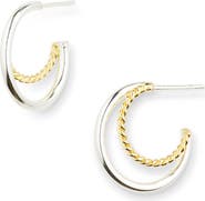 ARGENTO VIVO Two-Tone Hoop Earrings