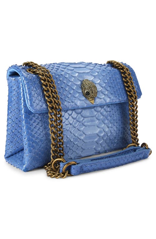 KURT GEIGER KURT GEIGER LONDON KENSINGTON CROC-EMBOSSED LEATHER CONVERTIBLE SHOULDER BAG