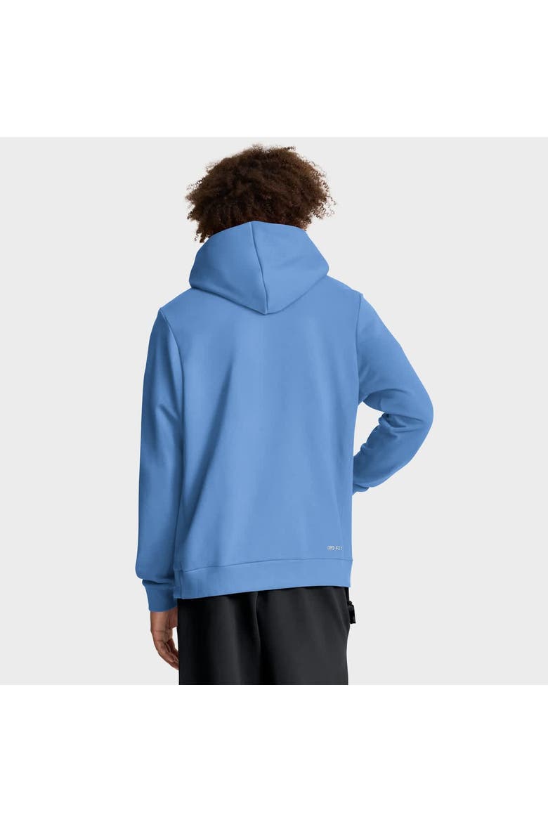 Men's Jordan Brand Light Blue North Carolina Tar Heels 2025 Sideline Standard Issue Dri-FIT Hoodie, Alternate, color, Light Blue