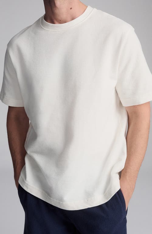 Mavi Jeans Relaxed Fit Cotton Slub T-shirt In White