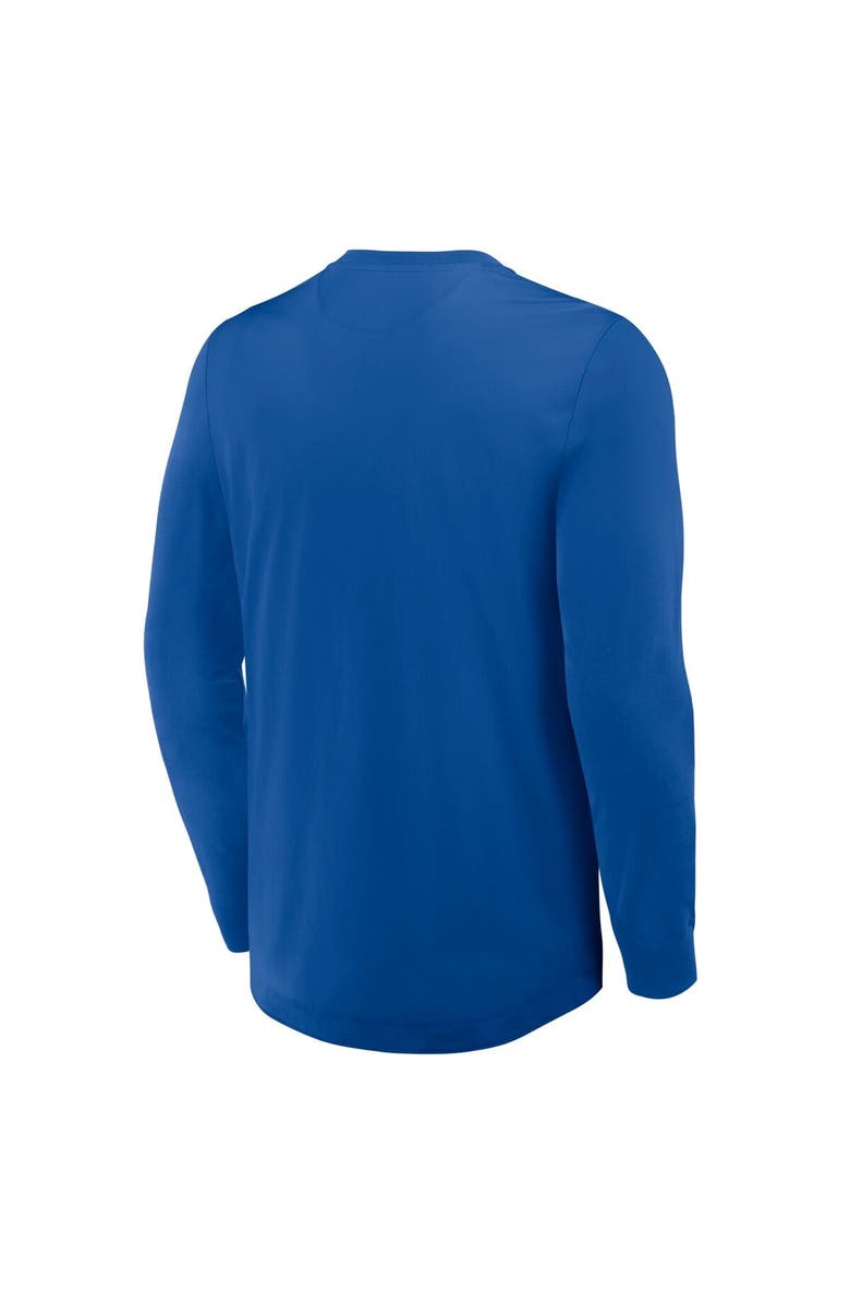 FANATICS Men's Fanatics Blue New York Rangers Adrenaline Push Long Sleeve Henley Shirt, Alternate, color, Blue