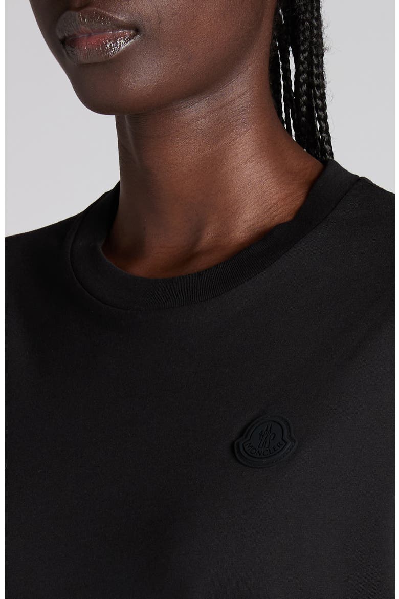 Pleated Long Sleeve T-Shirt, Alternate, color, BLACK
