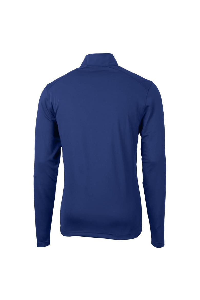 Men's Cutter & Buck Royal Denver Broncos Throwback Logo Virtue Eco Pique Recycled Quarter-Zip Big & Tall Pullover Top, Alternate, color, Royal