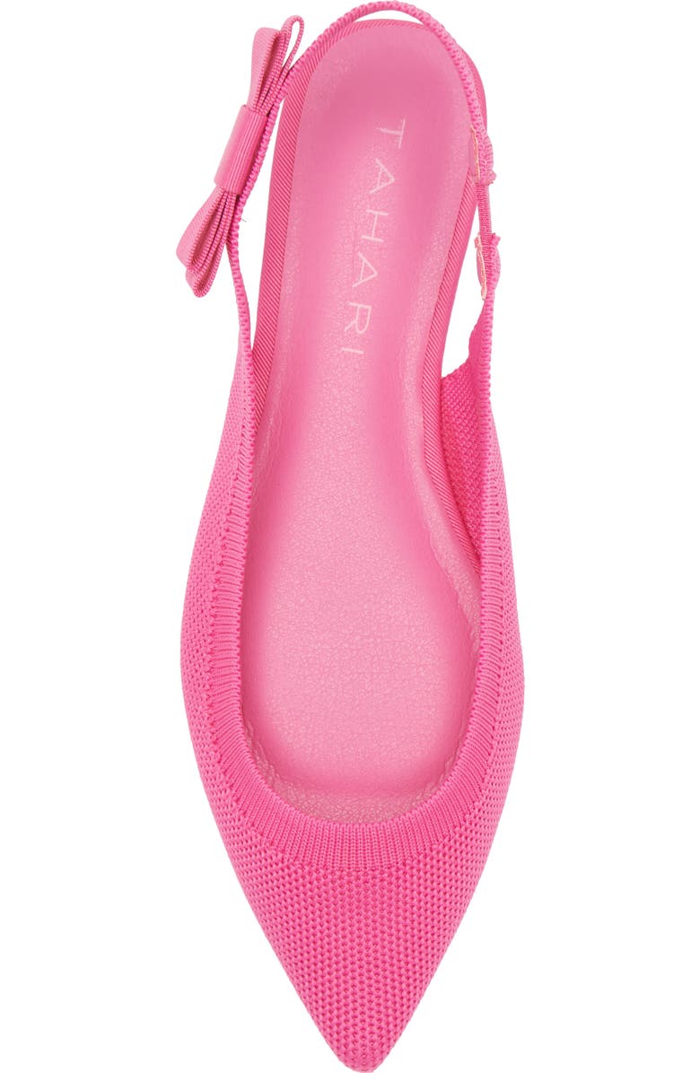 Tahari Knit Slingback Flat, Alternate, color, Pink