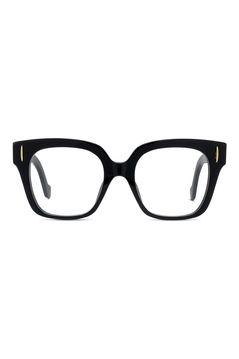 Anagram 51mm Square Optical Glasses, Main, color, SHINY BLACK