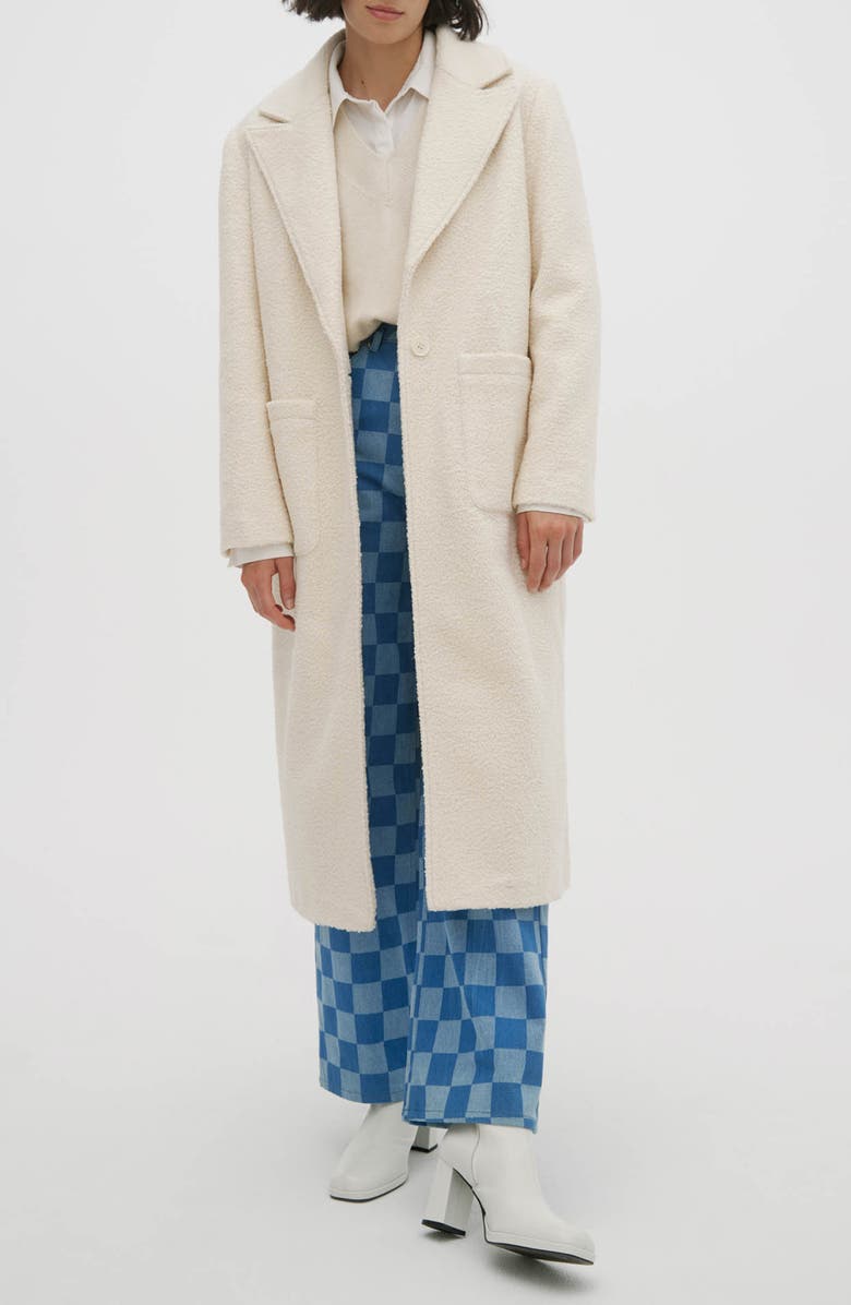 Noize Tezza Faux Shearling Coat, Main, color, 