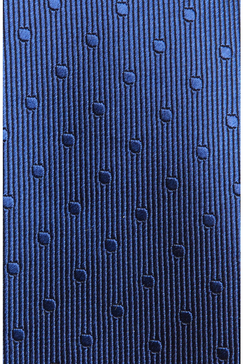 Polka Dot Jacquard Mulberry Silk Tie, Alternate, color, DARK BLUE