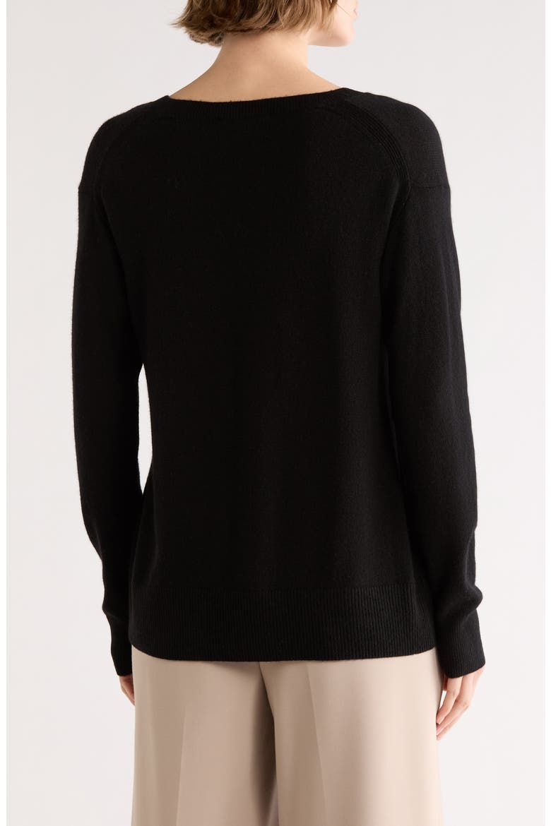 Boxy Wool & Cashmere Blend Sweater, Alternate, color, BLACK