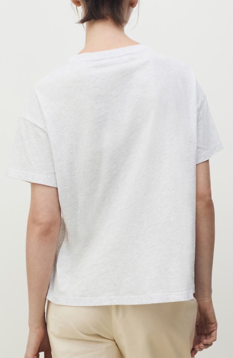 MANGO Cotton Crewneck T-Shirt, Alternate, color, Vanilla