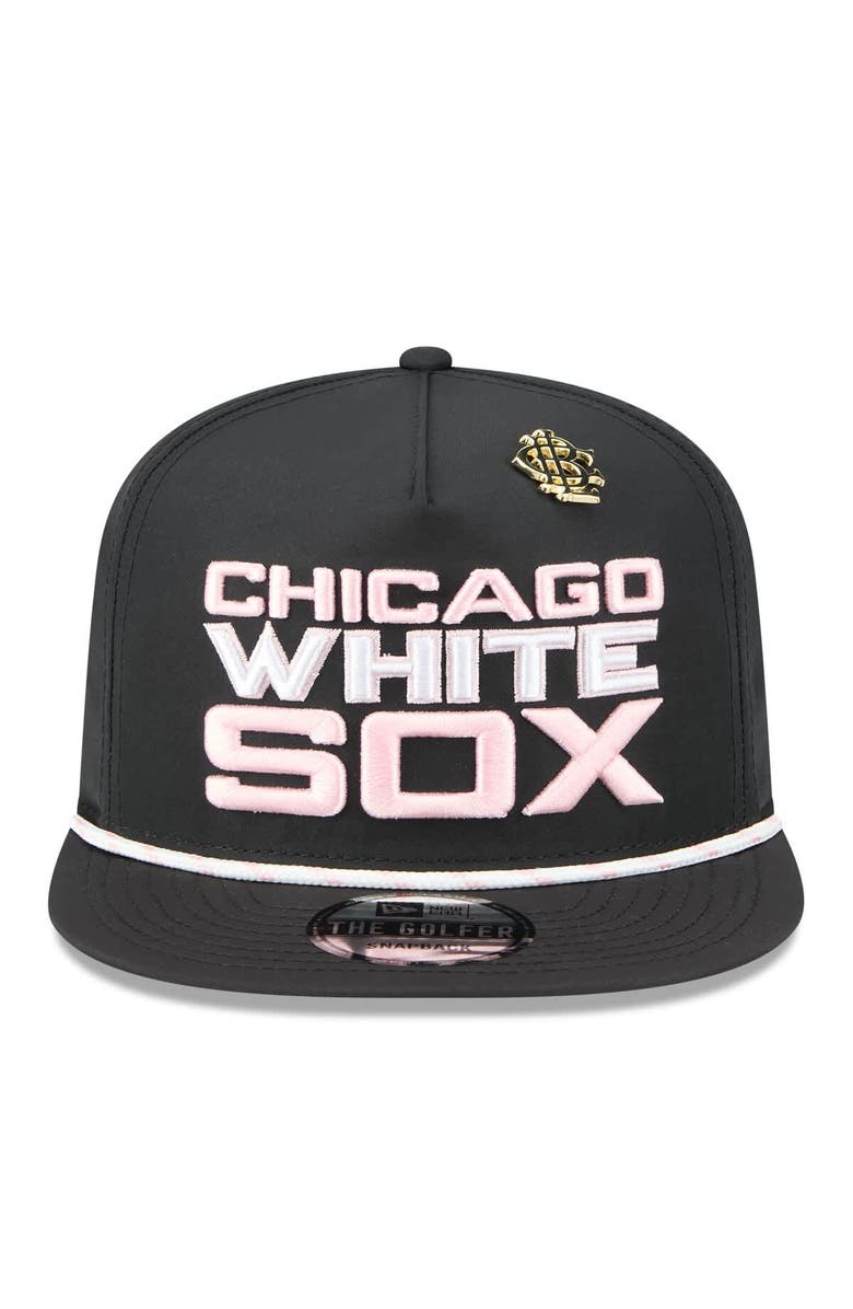New Era Men's New Era Black Chicago White Sox 2025 Big League Chew Golfer Snapback Hat, Alternate, color, Black