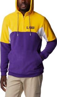 Columbia Men's Columbia Purple LSU Tigers Lodge Quarter-Zip Hoodie