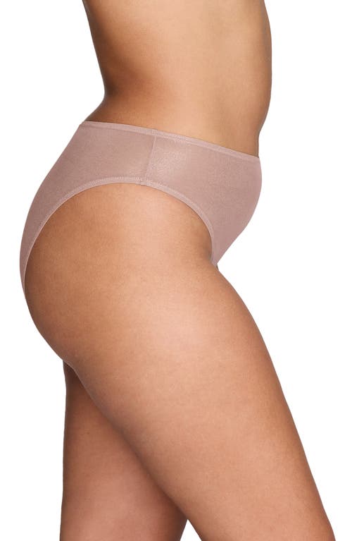 Cuup The Highwaist High Cut Mesh Briefs In Moonbeam