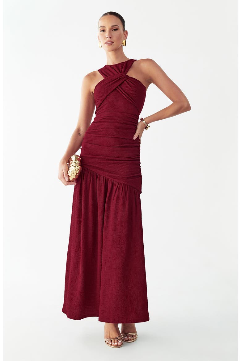 Kyle Midi Dress, Main, color, Burgundy