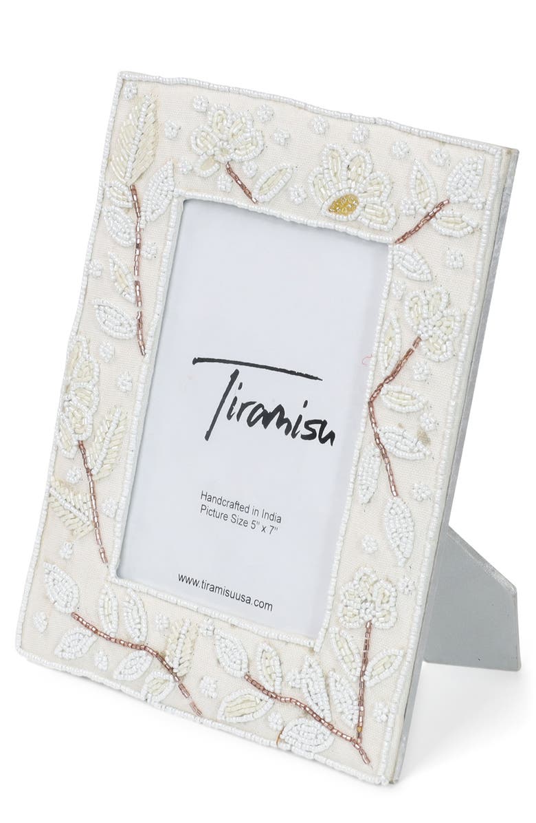 Tiramisu Oasis Botanical Beaded Picture Frame, Alternate, color, Multi