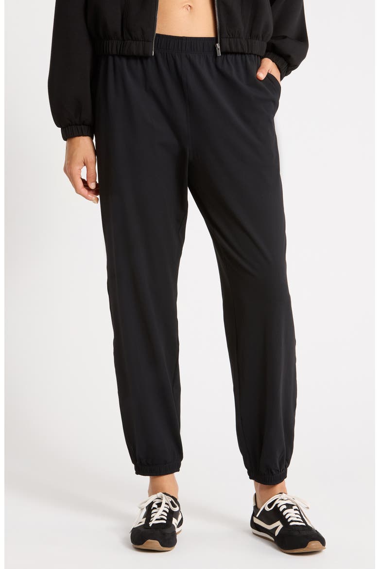 On The Move Cinched Joggers, Main, color, BLACK
