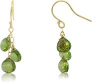 The Lovery Fine Jewelry Peridot Bead Dangle Earrings