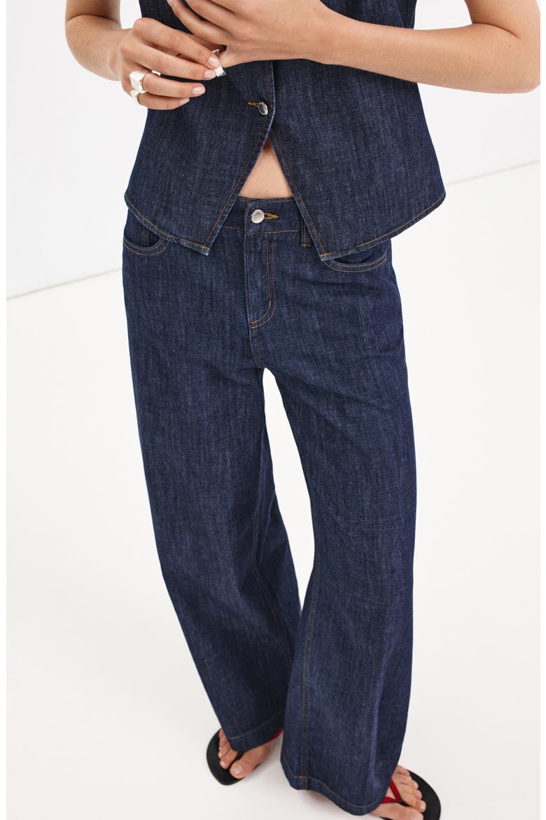 Wide Leg Rinse Wash Jeans, Alternate, color, OPEN BLUE