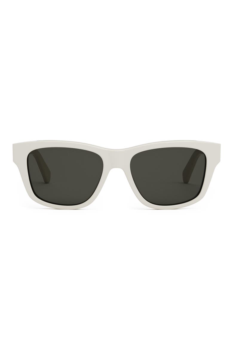 Monochroms 55mm Square Sunglasses, Main, color, IVORY / SMOKE