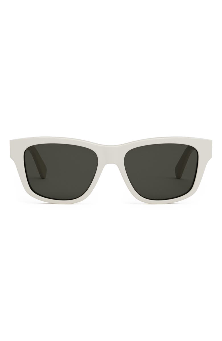 CELINE Monochroms 55mm Square Sunglasses, Main, color, Ivory / Smoke
