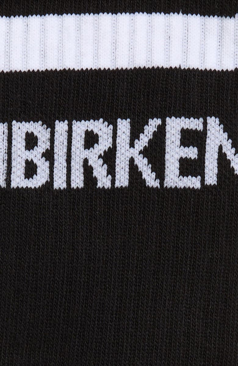 Birkenstock Stripe Logo Crew Socks, Alternate, color, Black/ White