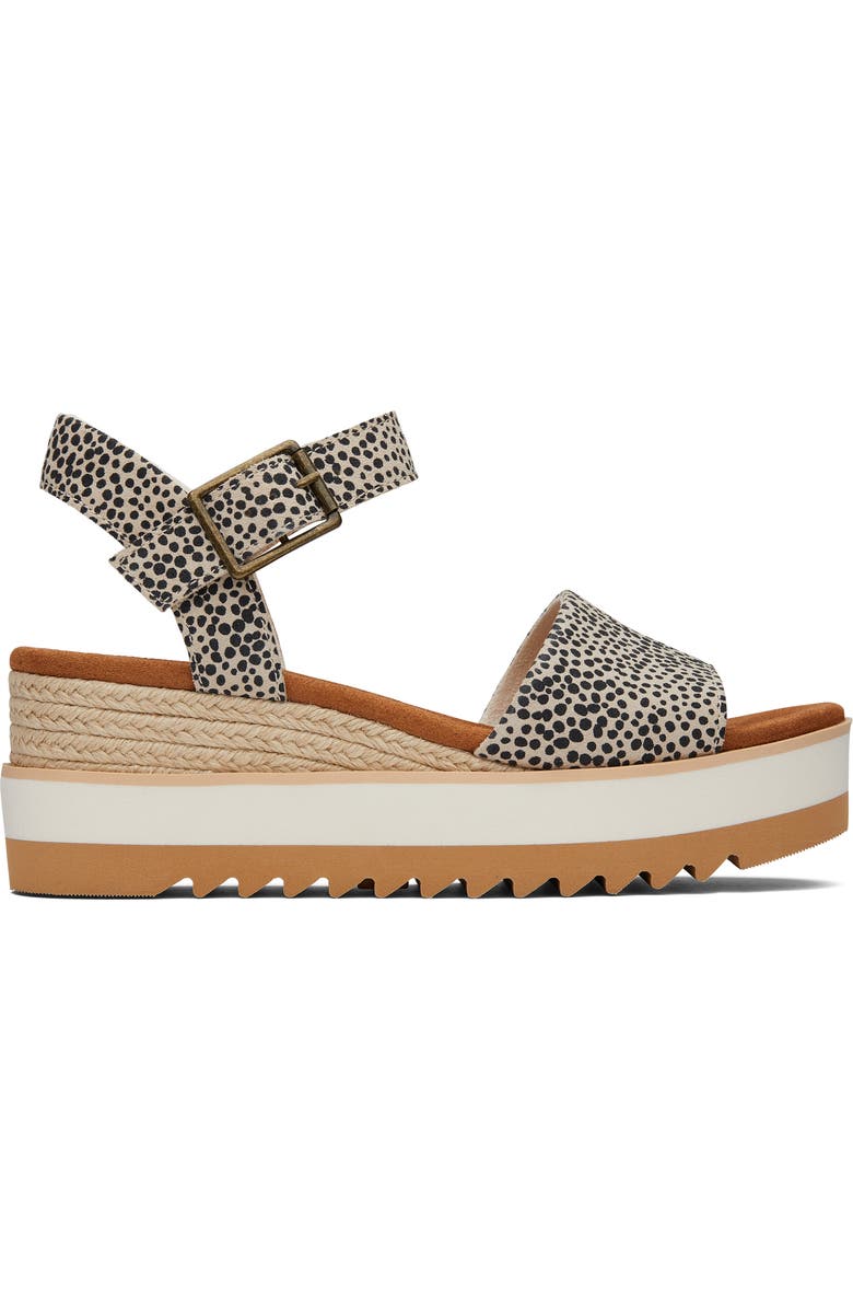 TOMS Diana Platform Wedge Sandal, Alternate, color, Brown