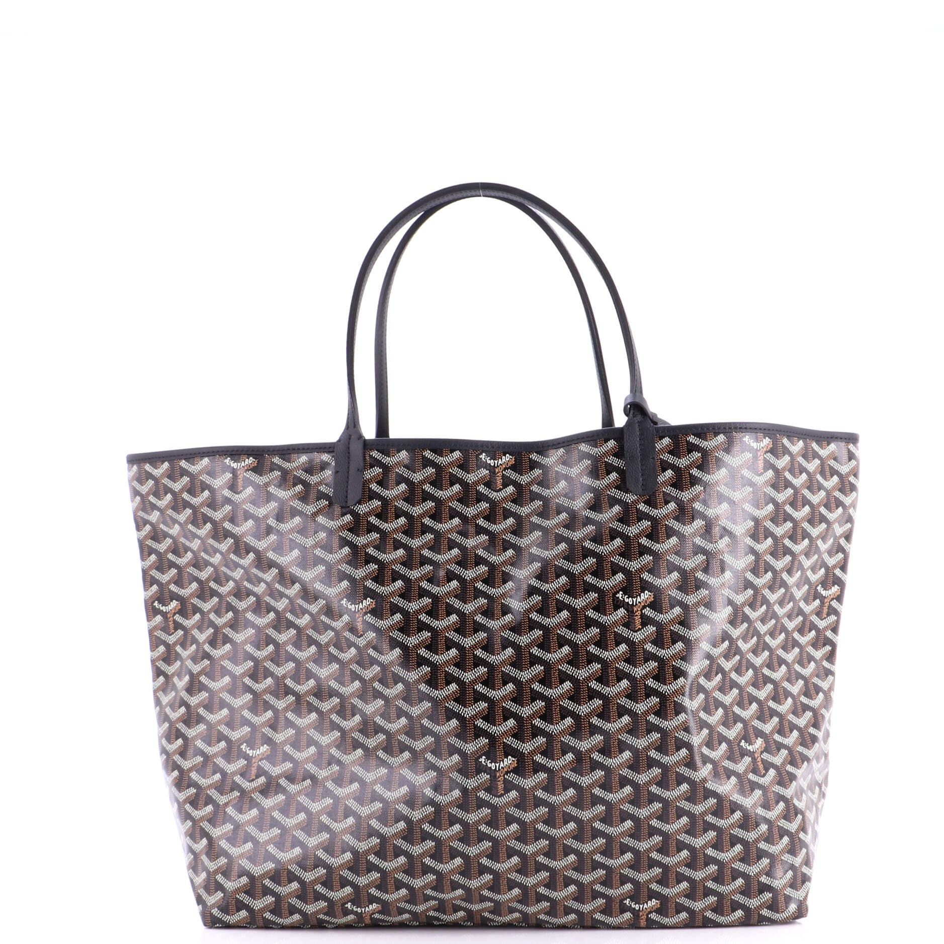 Pre-Owned Goyard Saint Louis Tote Coated Canvas GM, Main, color, Black