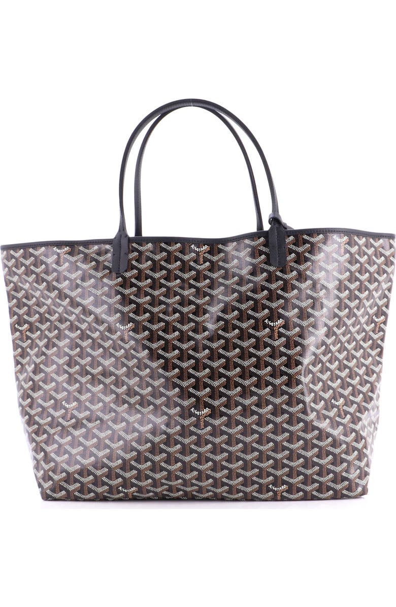 Pre-Owned Goyard Saint Louis Tote Coated Canvas GM, Main, color, Black
