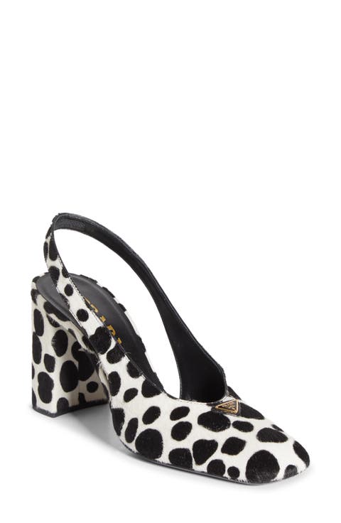 Genuine Calf Hair Slingback Pump