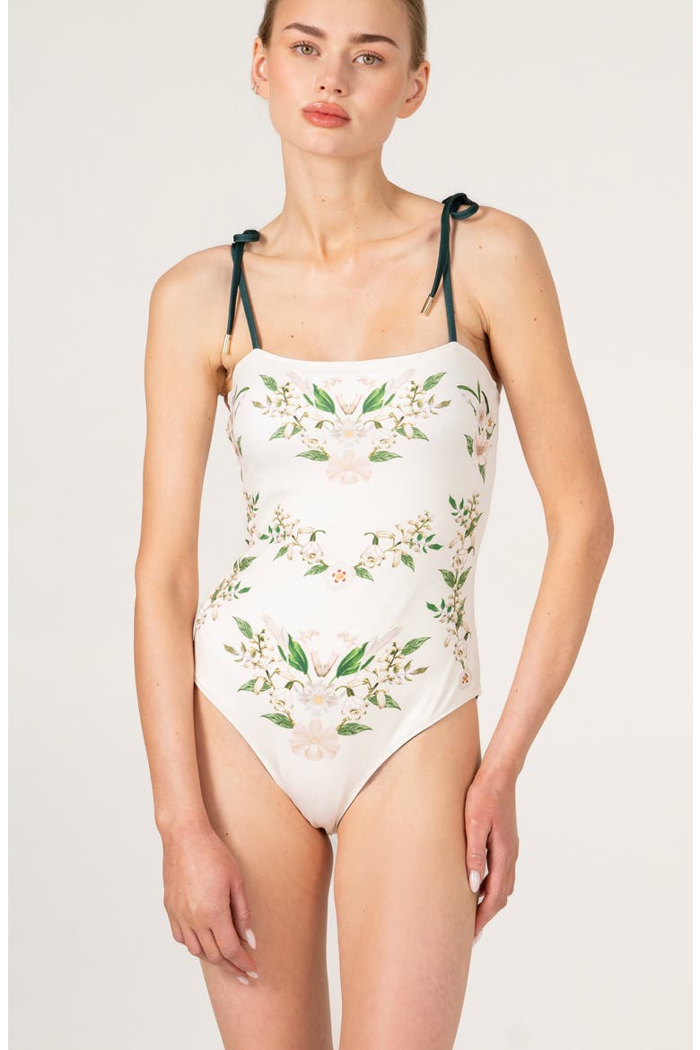 Lily Garden Reversible One Piece Swimsuit, Alternate, color, Green