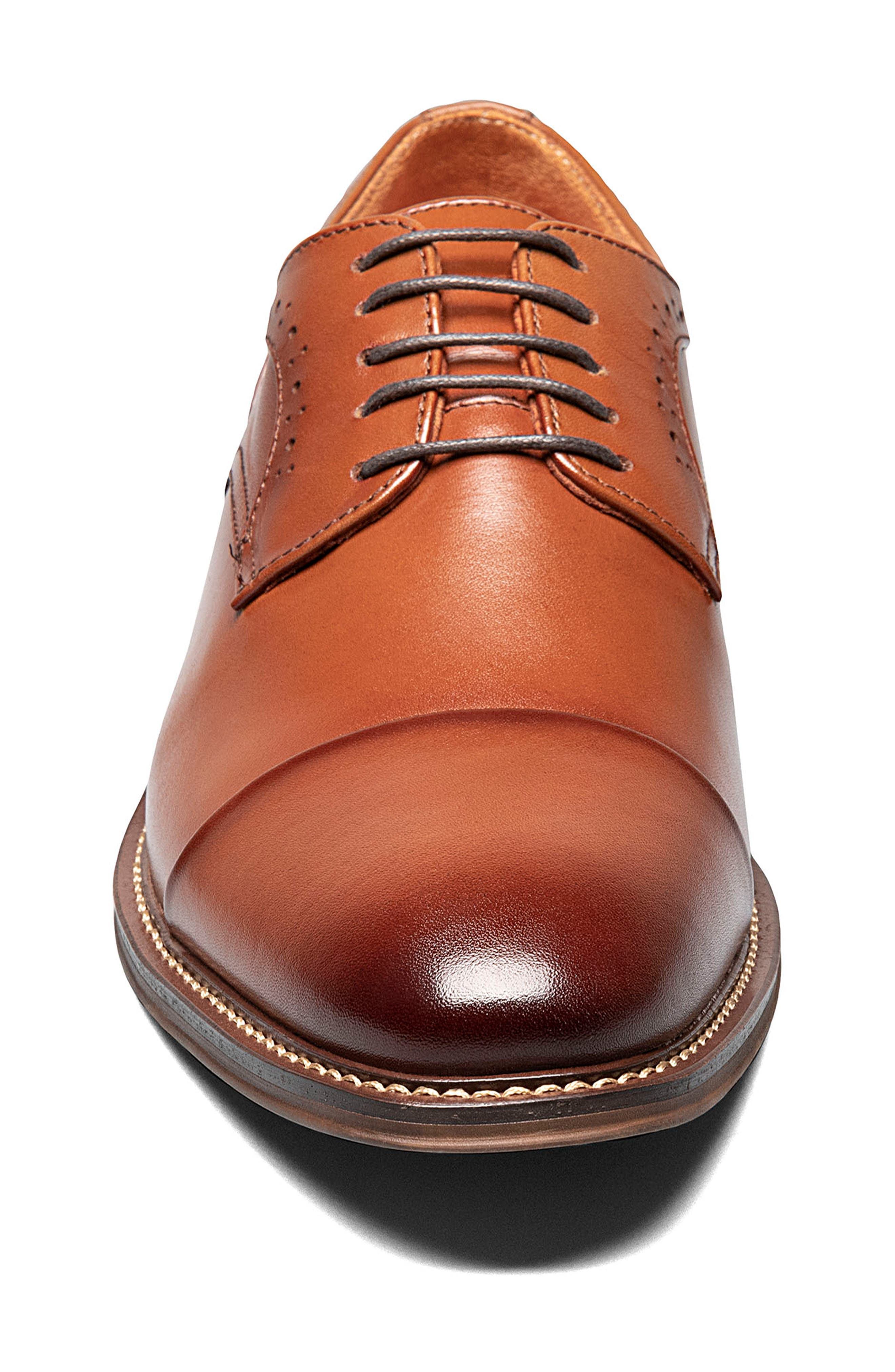 Stacy Adams Maddox Cap Toe Derby, Alternate, color, Cognac
