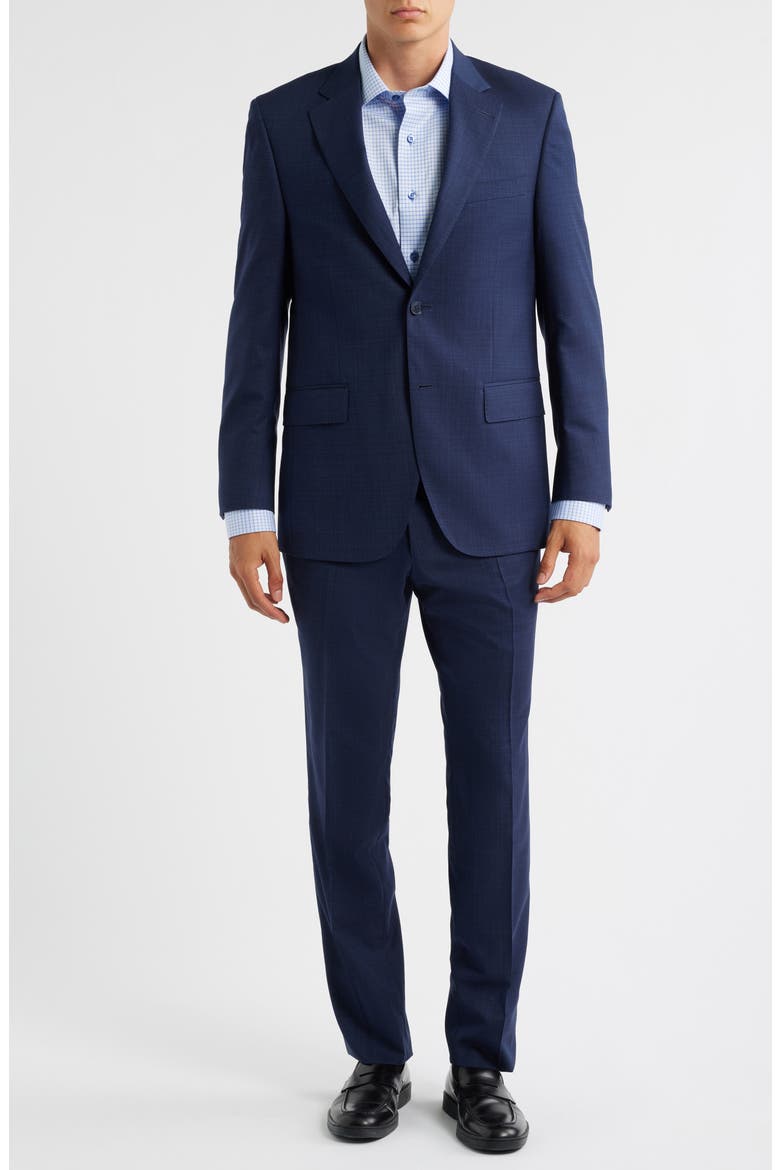 Flynn Classic Fit Solid Wool Suit, Main, color, NAVY