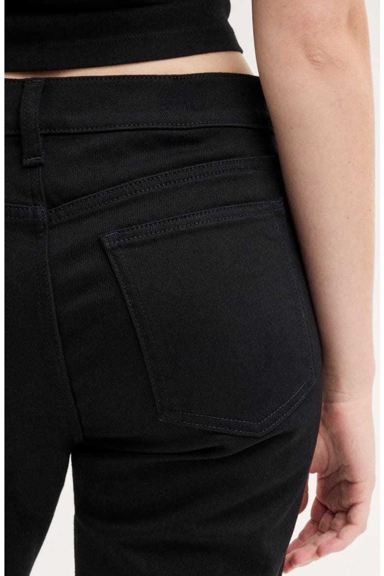 The Longline Straight Leg Jeans, Alternate, color, BLACK RINSE WASH