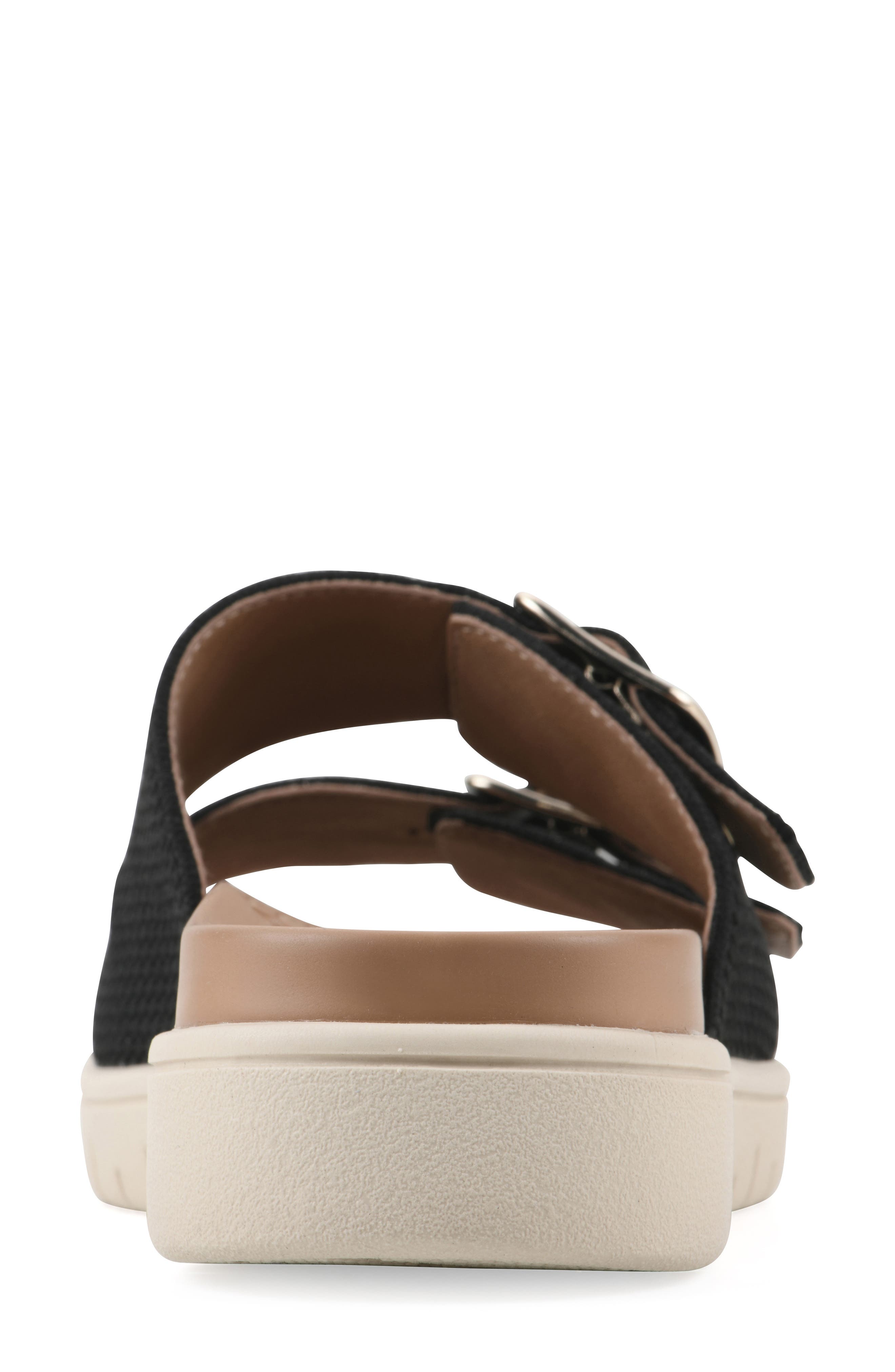 White Mountain Footwear Nanny FOM Recovery Slide Sandal, Alternate, color, Black/ Fabric