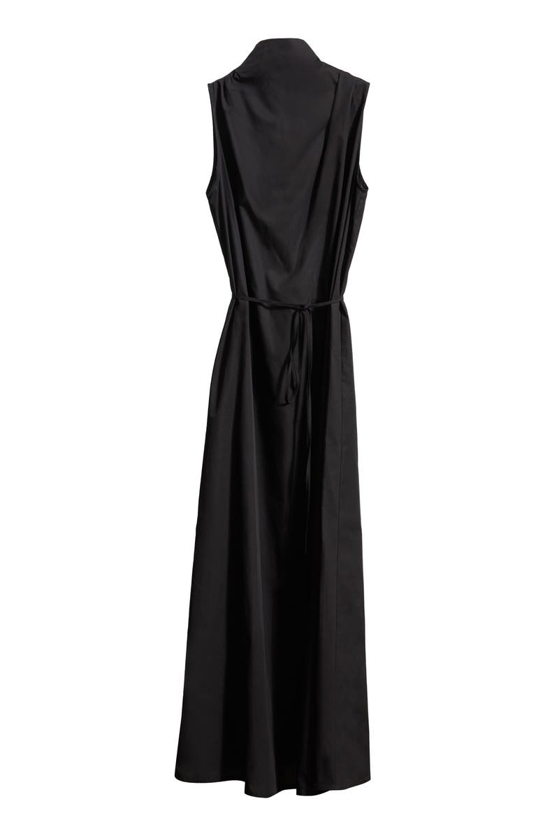 Marcella Minna Sleeveless Cotton Poplin Maxi Dress, Alternate, color, Black